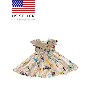 Dot Dot Smile Girl Cap Sleeve Dress Central Park Multicolor Size 3/4 new